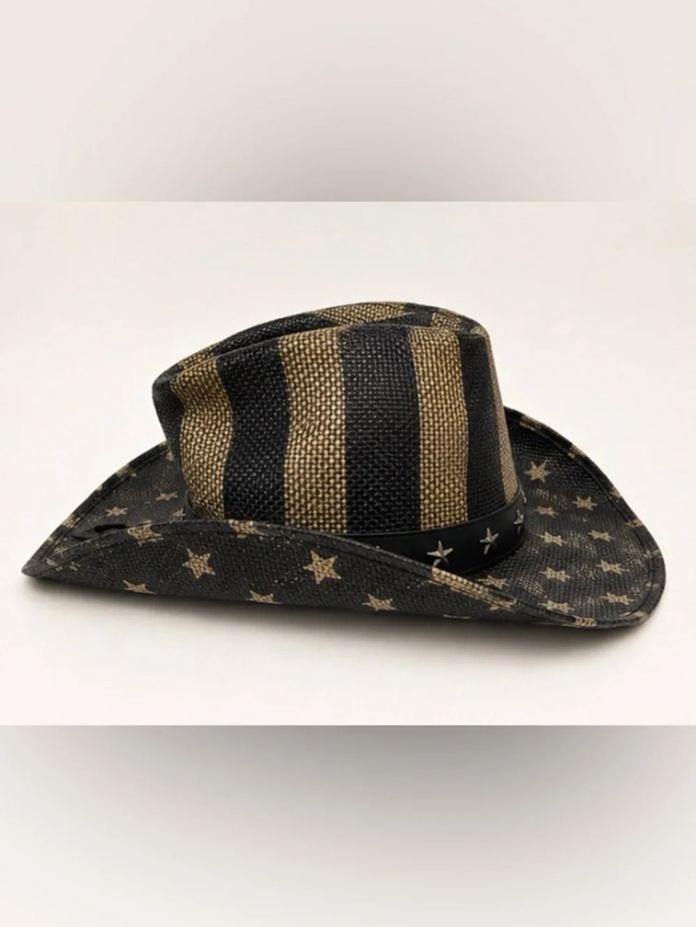 Desperadoo Kids Western Cowboy Hat – Black & Tan Stars